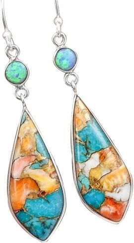 ASFUSS Earrings for Women Mom Elegant Women Faux Sapphire Rhinestone Inlaid Drop Huggie Earrings Eardrops Statement Jewelry in Saudi Arabia