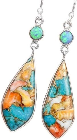 ASFUSS Earrings for Women Mom Elegant Women Faux Sapphire Rhinestone Inlaid Drop Huggie Earrings Eardrops Statement Jewelry in Saudi Arabia