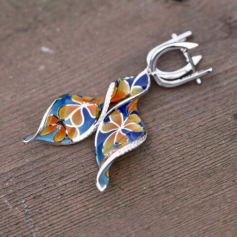 ASFUSS Earrings for Women Mom Elegant Women Faux Sapphire Rhinestone Inlaid Drop Huggie Earrings Eardrops Statement Jewelry in Saudi Arabia