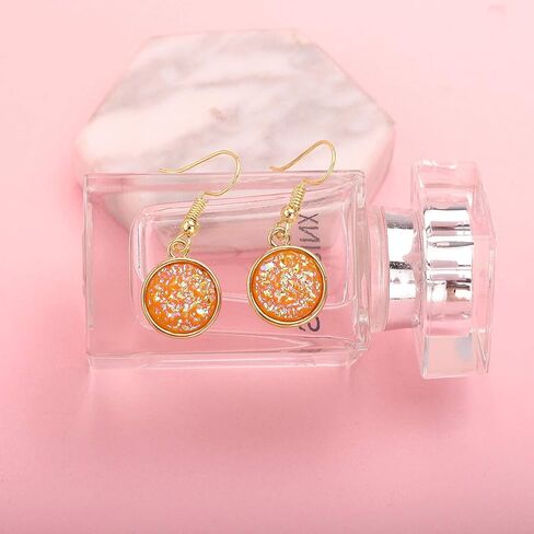 FIFATA 16 زوجًا من الأقراط المتدلية الكريستالية على شكل دمعة للنساء والفتيات بوهو قوس قزح كوارتز الأذن مسمار مكعب زركونيا هوب مجموعة مجوهرات لحفلات الزفاف وهدايا عيد الميلاد in Kuwait