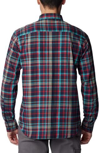 Columbia Men's Vapor Ridge III Long Sleeve Shirt, Collegiate Navy Bright Bold Plaid, Large Tall in Saudi Arabia