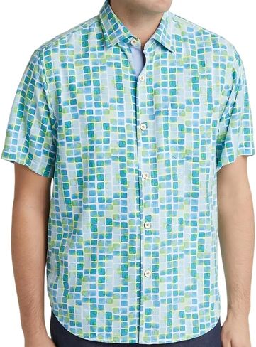 Tommy Bahama Tide Pool Tiles Silk Blend Camp Shirt in Saudi Arabia