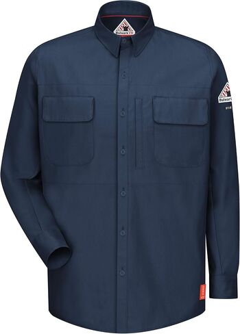 Bulwark FR Men's Iq Series Comfort Woven Long Sleeve Patch Pocket Shirt in Kuwait