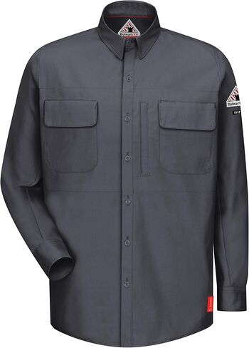 Bulwark FR Men's Iq Series Comfort Woven Long Sleeve Patch Pocket Shirt in Kuwait