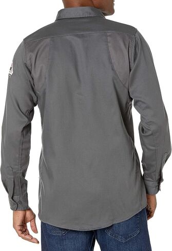 Bulwark FR Men's Iq Series Comfort Woven Long Sleeve Patch Pocket Shirt in Kuwait