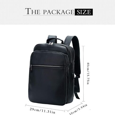 حقيبة ظهر جلدية من Leathario للرجال مقاس 15.6 بوصة من الجلد الطبيعي حقيبة ظهر للكمبيوتر المحمول ذات سعة كبيرة حقيبة ظهر كلاسيكية للأعمال in Kuwait