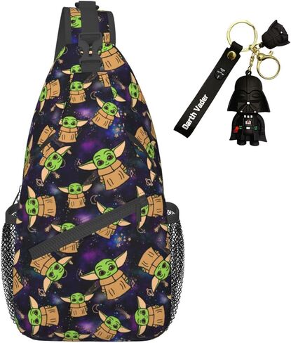حقيبة ظهر للرجال والنساء بتصميم الرسوم المتحركة الكرتونية مع سلسلة مفاتيح متعددة الأغراض وحقيبة صدر على الجسم in Kuwait