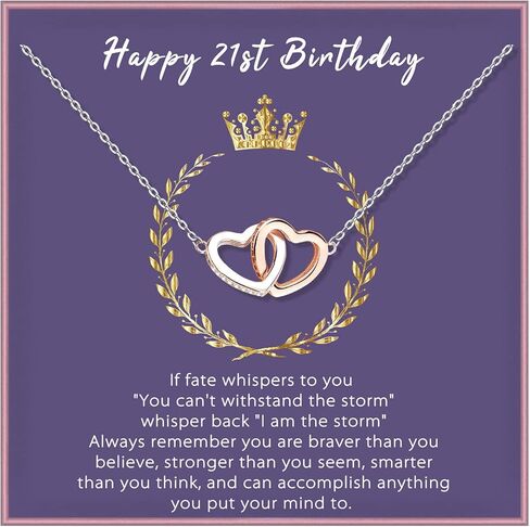 SOLINFOR 21st Birthday Gifts for Her, 21 Year Old Birthday Gifts for Her - Jewelry Gifts for 21 Year Old Female, Happy 21st Birthday Gifts Ideas for Daughter Women in Kuwait
