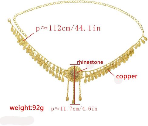 NSLS Crystal Flower Waist Belt for Women Belly Chains Dancing Beach Belt Statement Body Chain Silver India Ethnic Boho Turkish Jewelry Egyptian in Kuwait