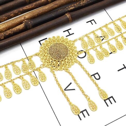 NSLS Crystal Flower Waist Belt for Women Belly Chains Dancing Beach Belt Statement Body Chain Silver India Ethnic Boho Turkish Jewelry Egyptian in Kuwait