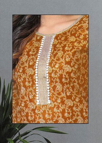 ladyline Casual Ethnic Printed Cotton Kurta with Pants set for Women Kurti (CPKP DTQU690) in Kuwait
