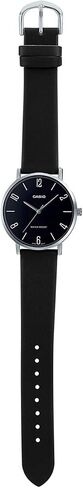 Casio MTP-VT01L-1B2 Men's Minimalistic Black Dial Black Leather Band Analog Watch in Saudi Arabia