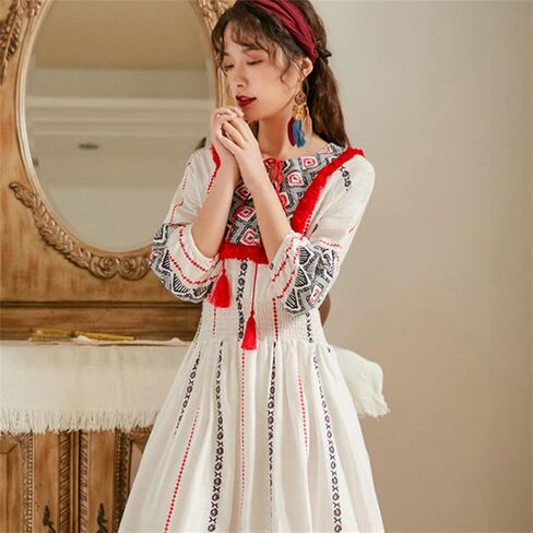 MALOYANVE Punk Vintage Long Tassel Feather Earrings for Women Girls Bohemian Handmade Natural Pendant Earring Fish Hook Earrings Vintage Boho Multicolor Tassel Feathers Dangle Drop Earrings Jewelry in Saudi Arabia