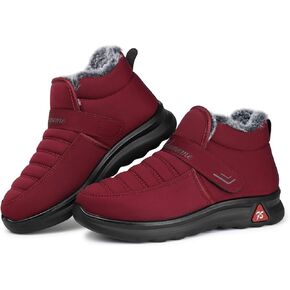 FAMITION Womens Winter Snow Boots: Women Boot Comfortable Waterproof Furry Fur Lined Slip On Walking Lightweight Insulated Ankle Flat Booties in Kuwait