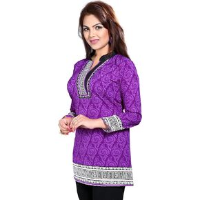 سترة نسائية من Maple Clothing India سترة قصيرة مطبوعة من كورتي كورتا هندية in Saudi Arabia