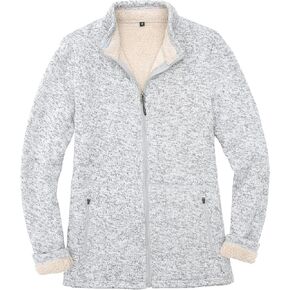 Bonnorth Women's Full Zip Sweater Fleece Jacket,Sherpa Lined Windproof Jacket with Zip Pocket in Kuwait