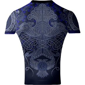 Raven Fightwear Men's Nordic Jiu Jitsu BJJ Rash Guard Short Sleeve MMA