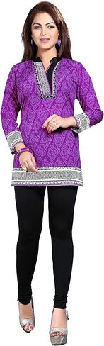سترة نسائية من Maple Clothing India سترة قصيرة مطبوعة من كورتي كورتا هندية in Saudi Arabia