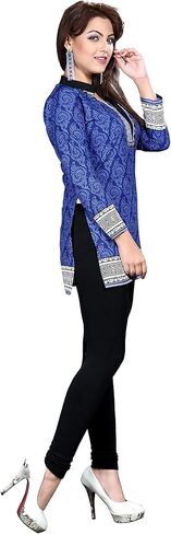 Maple Clothing India Tunic Top Women's Printed Short Kurti Kurta Indian Clothing in Kuwait