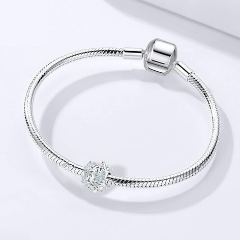 Butterfly Flower Garden Charm Magnolia Bloom Crystal Opennwork Enamel Bead for Pandora Charm Bracelet in Saudi Arabia