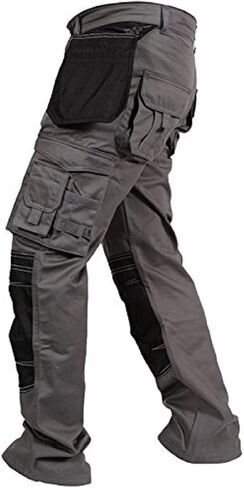 Newfacelook سراويل البضائع الرجالية كاكي أسود رمادي Cordura فائدة سلامة العمل بنطلون جيوب وسادة الركبة in Kuwait