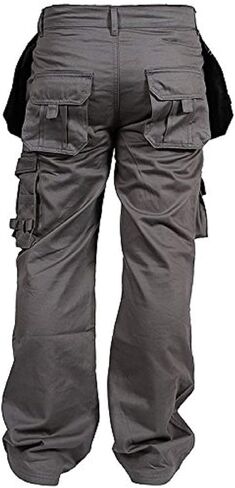 Newfacelook سراويل البضائع الرجالية كاكي أسود رمادي Cordura فائدة سلامة العمل بنطلون جيوب وسادة الركبة in Kuwait