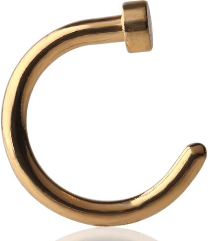 Ruifan 6-12pcs Stainless Steel Body Jewelry Piercing Earrings Nose Hoop Ring Unisex 20 Gauge 1/4"(6mm) in Saudi Arabia