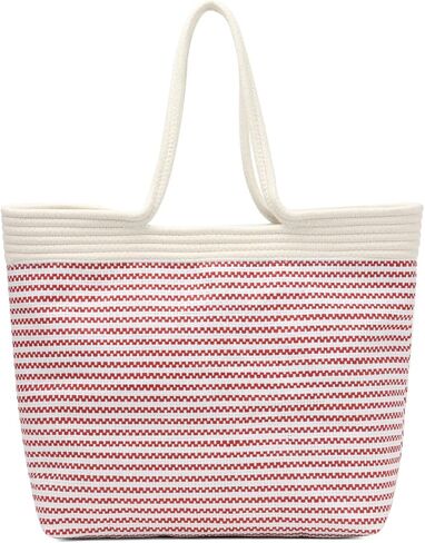 حقيبة يد Freie Liebe Summer Beach Tote حقيبة صيفية كبيرة للنساء حقيبة كتف منسوجة للعطلات in Kuwait