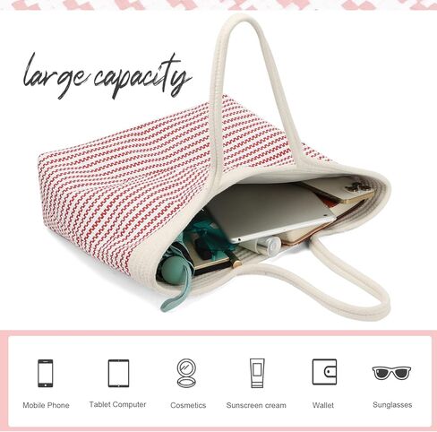 حقيبة يد Freie Liebe Summer Beach Tote حقيبة صيفية كبيرة للنساء حقيبة كتف منسوجة للعطلات in Kuwait