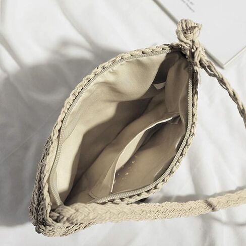 حقائب كروس نسائية مصنوعة من القش وحقائب يد مصنوعة من القش للصيف والشاطئ ومحفظة كتف in Kuwait