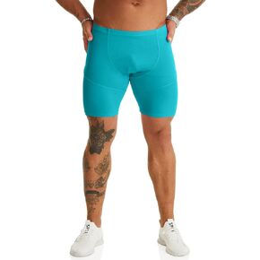 شورت رياضي قصير للرجال من Ouber بخياطة داخلية مضلعة مقاس 9 بوصات مناسب لتمارين كمال الأجسام in Kuwait