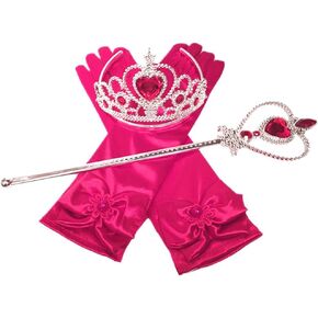 DreamHigh Princess Cosplay Dress up Accessorries Grils Costume Crown, Wand, Gloves valued Pack