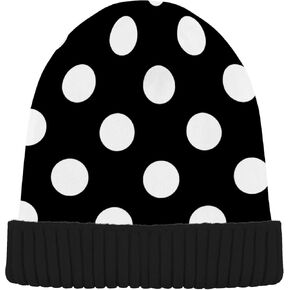 Sinestour Brown White Cow Textures Beanie Hats for Men Women Soft Warm Womens Winter Hats Mens Slouchy Beanie