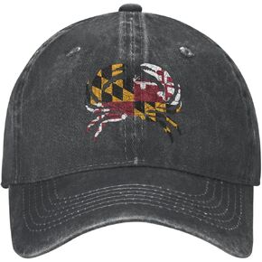 Maryland Chesapeake Bay Blue Crabs Unisex Baseball Cap Cotton Fits Men Women Washed Denim Adjustable Dad Hat