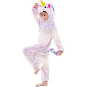 Kids Unicorn Onesie Animal Pajamas Cosplay Halloween Costume