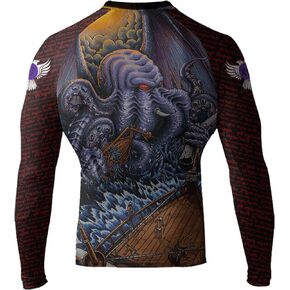 Raven Fightwear Men's Cthulhu MMA BJJ Rash Guard Black