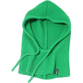 KDWAVE Knit Winter Hat for Women Men, Knitted Hood Balaclava Warm Beanie Hats Neck Ribbed Balaclavas with Drawstring