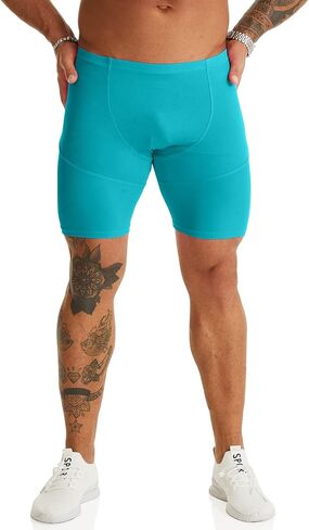 شورت رياضي قصير للرجال من Ouber بخياطة داخلية مضلعة مقاس 9 بوصات مناسب لتمارين كمال الأجسام in Kuwait