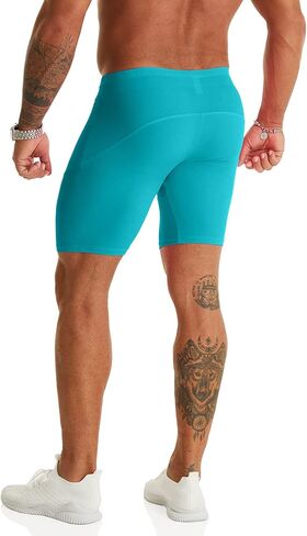 شورت رياضي قصير للرجال من Ouber بخياطة داخلية مضلعة مقاس 9 بوصات مناسب لتمارين كمال الأجسام in Kuwait