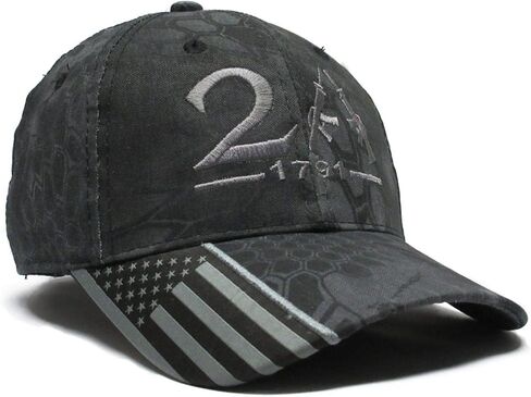 Military Imagine 2nd Amendment 1791 AR-15 Style Typhon Color Hat Cap, One Size in Kuwait