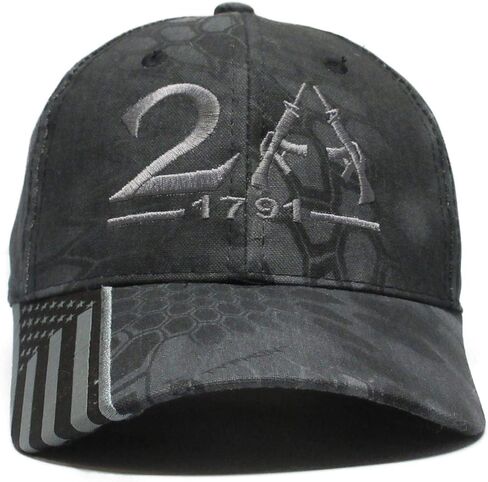 Military Imagine 2nd Amendment 1791 AR-15 Style Typhon Color Hat Cap, One Size in Kuwait