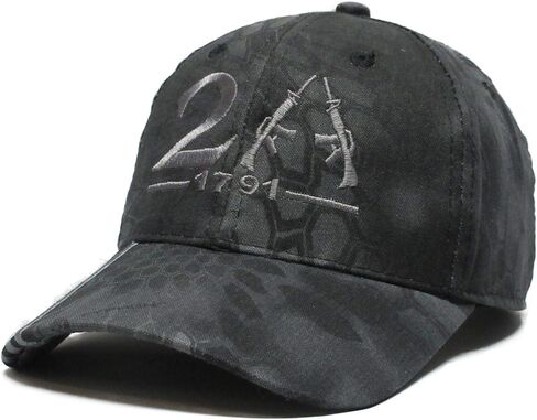 Military Imagine 2nd Amendment 1791 AR-15 Style Typhon Color Hat Cap, One Size in Kuwait