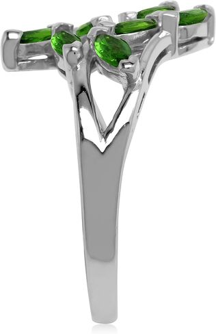 Silvershake Gemstones 925 Sterling Silver Leaf Inspired Bypass Ring Jewelry for Women in Kuwait