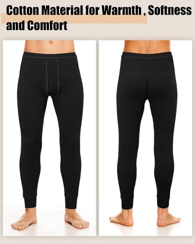 4 قطع من الملابس الداخلية الحرارية للرجال خفيفة الوزن سراويل طويلة دافئة من Johns Leggings طبقات أساسية سفلية للشتاء in Saudi Arabia