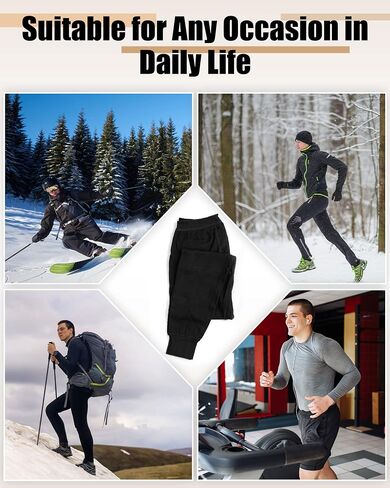 4 قطع من الملابس الداخلية الحرارية للرجال خفيفة الوزن سراويل طويلة دافئة من Johns Leggings طبقات أساسية سفلية للشتاء in Saudi Arabia