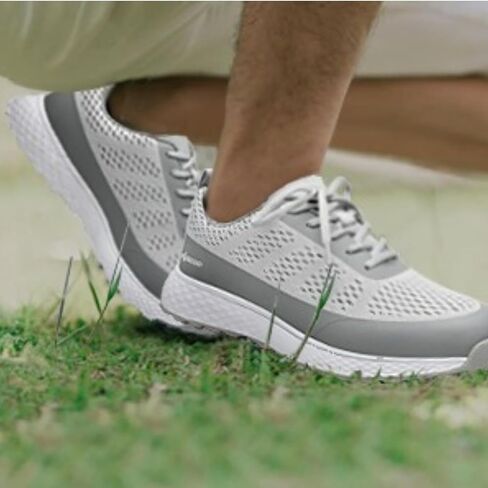أحذية جولف مقاومة للماء للرجال من KESCOO أحذية جولف احترافية بدون نتوءات خفيفة الوزن ومريحة للتدريب على الجولف in Kuwait