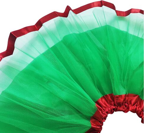 Girls Tulle Tutu Skirt with Ribbon Princess Ballet Dance Tutu Dress Elastic Kids Colorful Birthday Christmas Tutu 3-8 Y in Kuwait