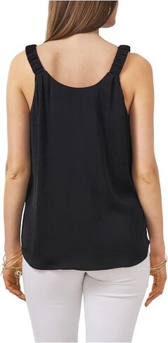 Vince Camuto Sleeveless Ruffle Strap Rumple Tank in Saudi Arabia