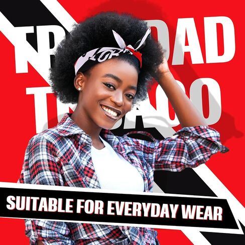 Jeyiour 24 Pcs Trinidad and Tobago Flag Bandana Men Trinidad and Tobago Flag Headband Women Head Scarves Trinidad and Tobago Headwrap Cotton Bandanas Trinidad and Tobago Clothing Apparel in Saudi Arabia