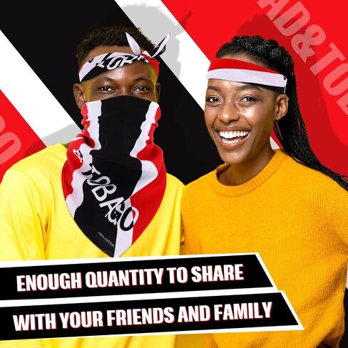 Jeyiour 24 Pcs Trinidad and Tobago Flag Bandana Men Trinidad and Tobago Flag Headband Women Head Scarves Trinidad and Tobago Headwrap Cotton Bandanas Trinidad and Tobago Clothing Apparel in Saudi Arabia